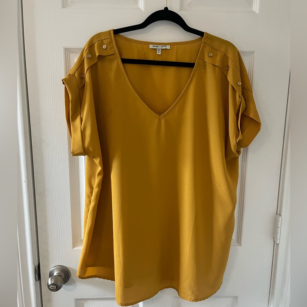 Mustard yellow blouse